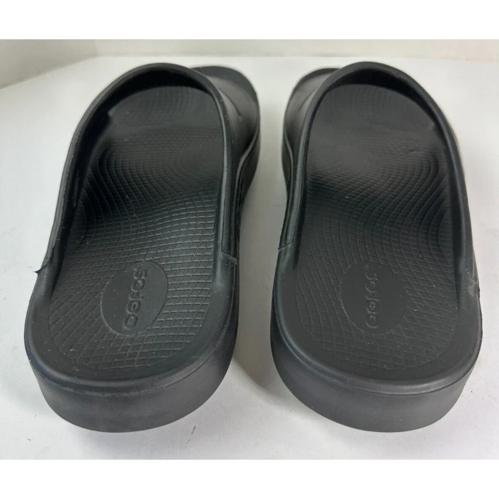 OOFOS OOahh Recovery Slides Black Slip On Sandals Mens Size 11 Women’s 13 Unisex